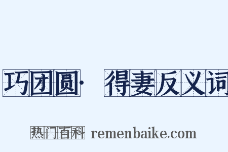 巧团圆·得妻反义词是什么意思的图片